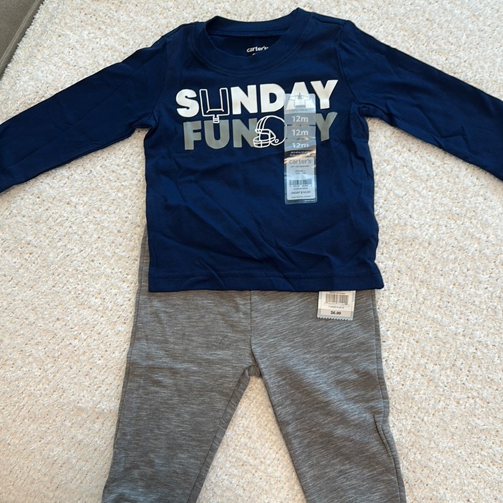 Cat & Jack Navy and Gray Kids Outfit
